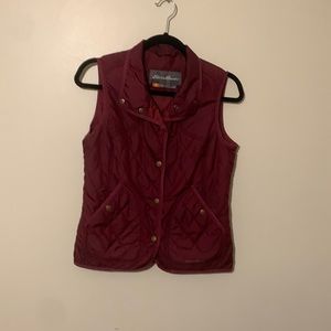 Eddie Bauer Sports Shop Size S Red Quilted Vest